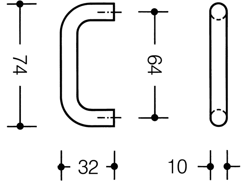 548.74B Мебельные ручки ø 10 мм HEWI USA Produkte  - Вид №16