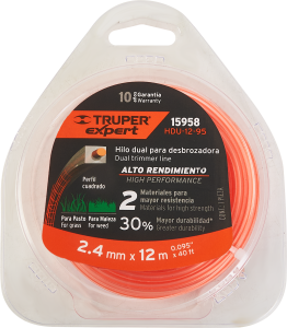 86870715 Леска для триммера Truper15958 ø2.4 мм 12 м квадрат STLM-0072269 Santreyd