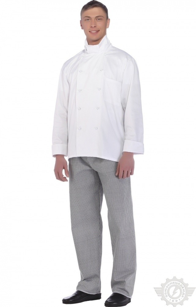 66022 Куртка поварская "Люкс" двубортная  Повар  размер 48-50/182-188 Спецодежда  - Вид №9