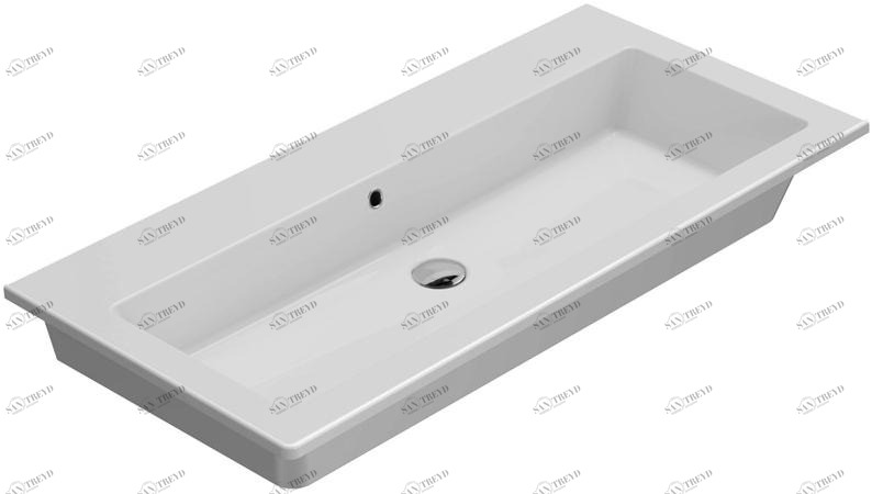 Fo100.bi / fo070.bi Подвесная раковина настенная овальная Ceramica Globo FORTY3 белая