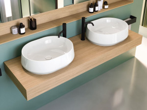 Деревянная столешница для умывальника