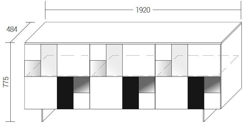 Dall'Agnese Буфет из лакированного цветного стекла с распашными дверцами Glass sun-id-1510169 - Вид №1