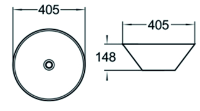 SL-1042 Раковина керамическая накладная без перелива LAB.Space  - Вид №1