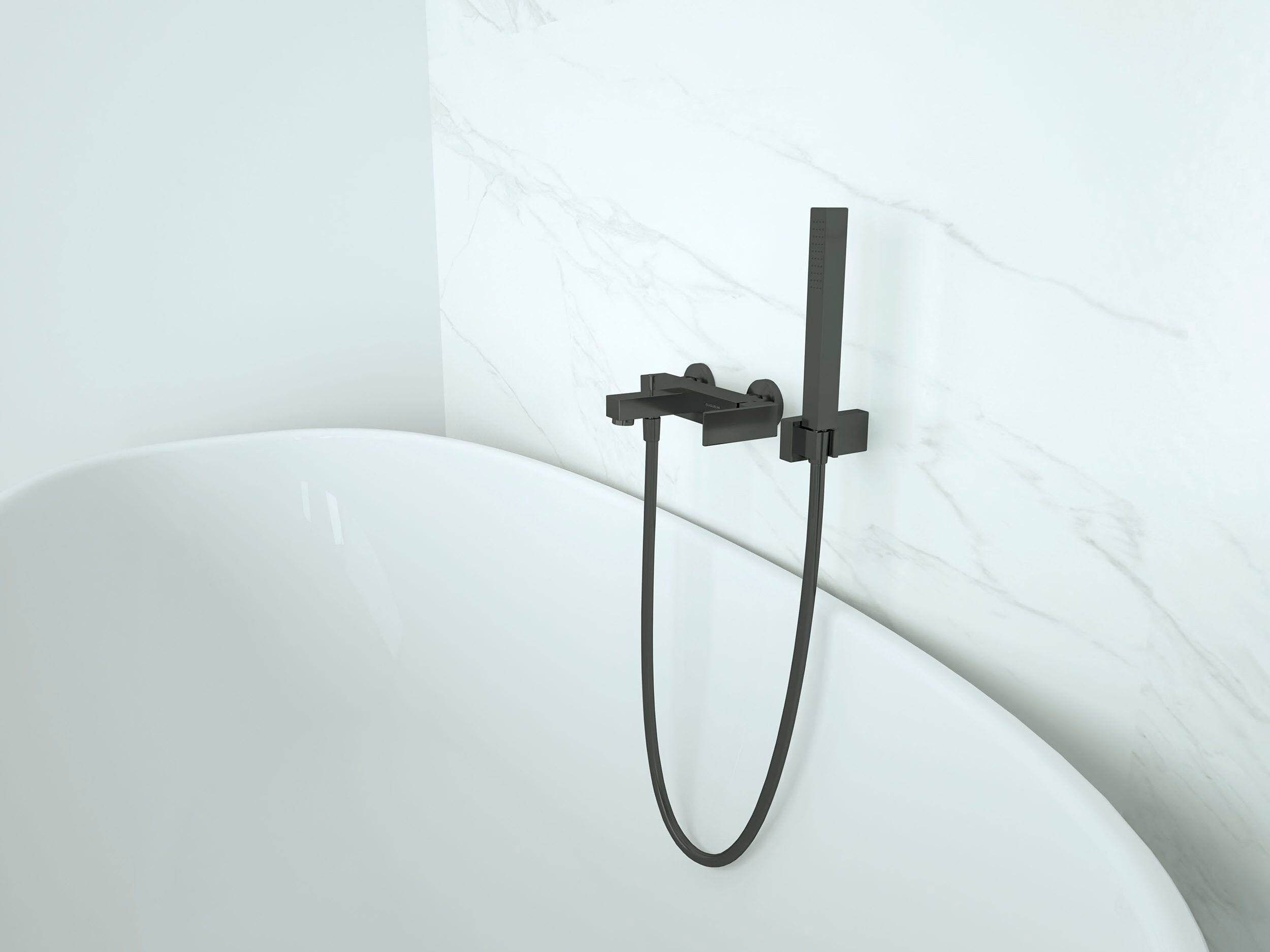 Однорычажный настенный смеситель для ванны с ручным душем GUGLIELMI RUBINETTERIE G&amp ARCH-00139925 - Вид №1