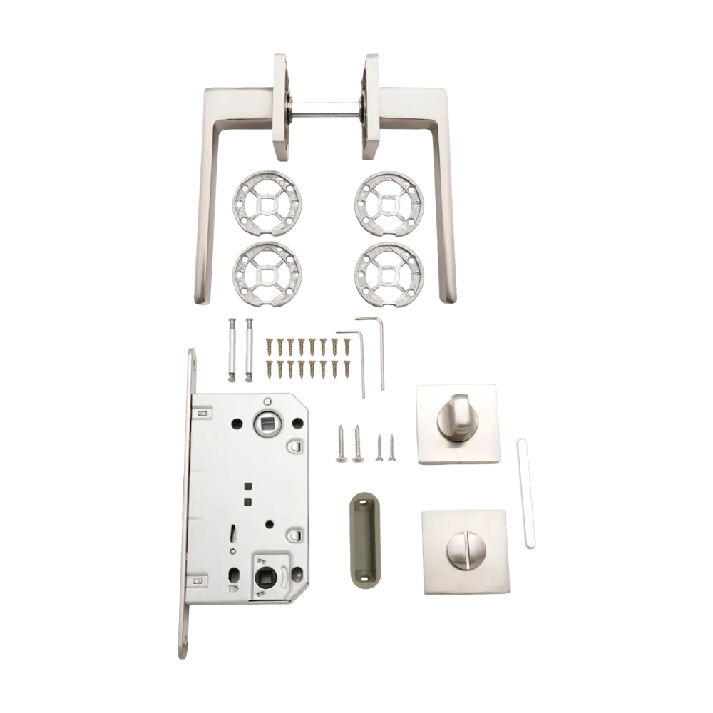 Дверная ручка на розетке Edson WC 25-Q2 без запирания цвет никель STLM-2047817 - Вид №1