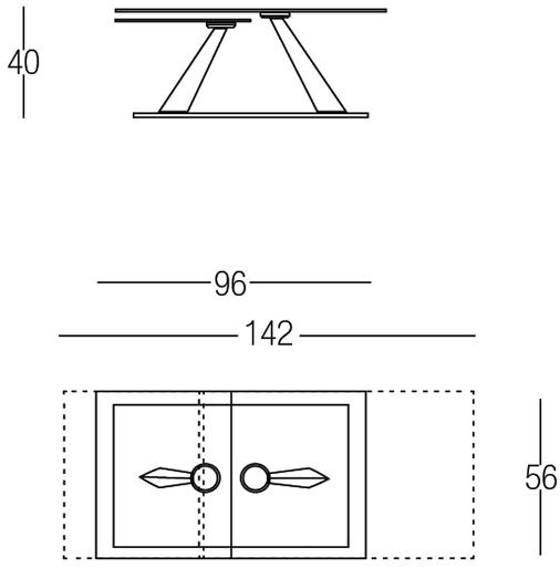 NAOS Прямоугольный журнальный столик из хрусталя sun-id-1430287 - Вид №3