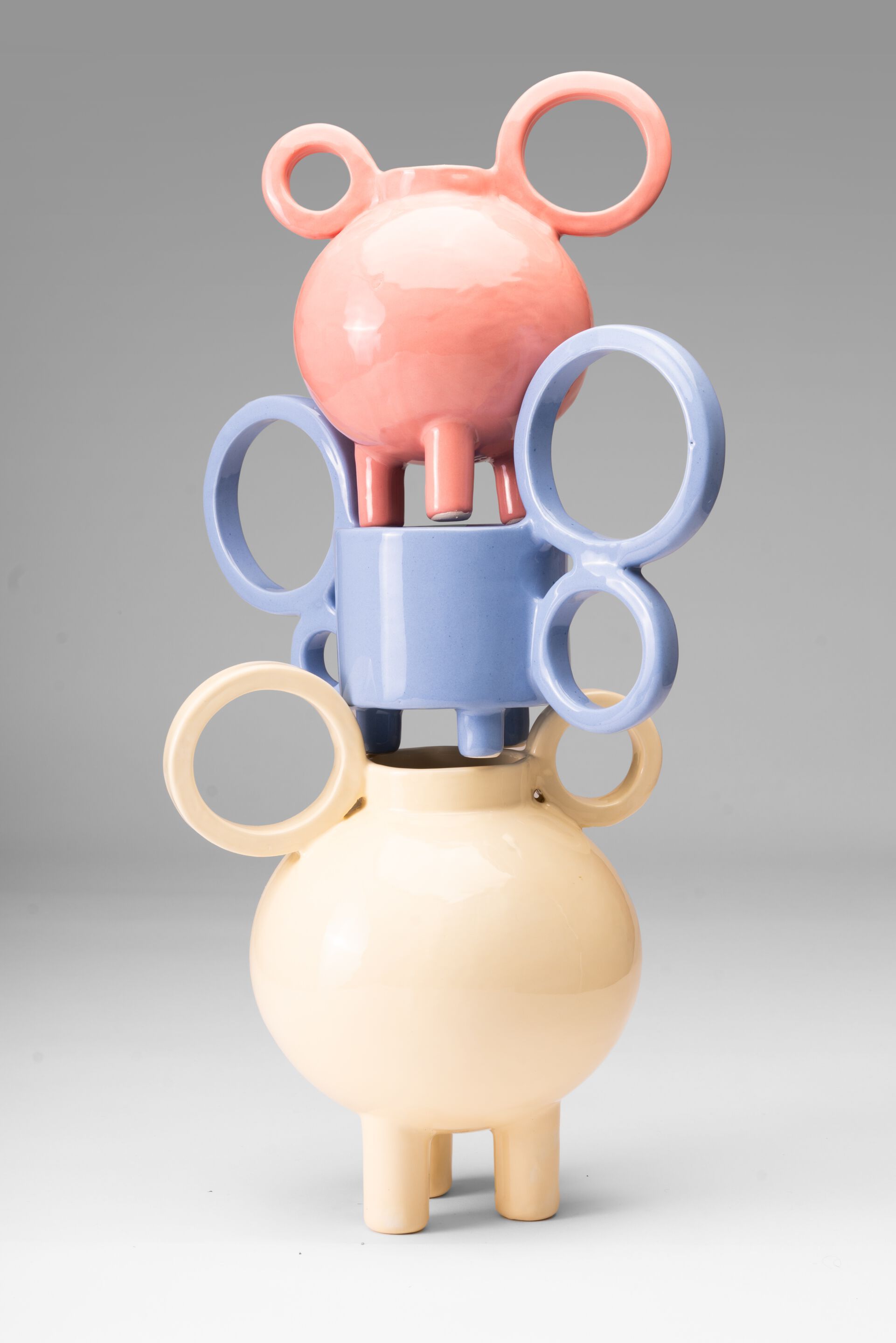 Керамическая ваза ручной работы Paolo Santangelo картезианская ARCH-00082393 - Вид №4