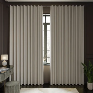 MIAMOZA Штора Виолетта на ленте 160x280 см бежевая сатин 89405531