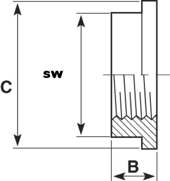 SANIT 72219200016 Контргайка, ABS, с коническим БСП женщина  - Вид №1