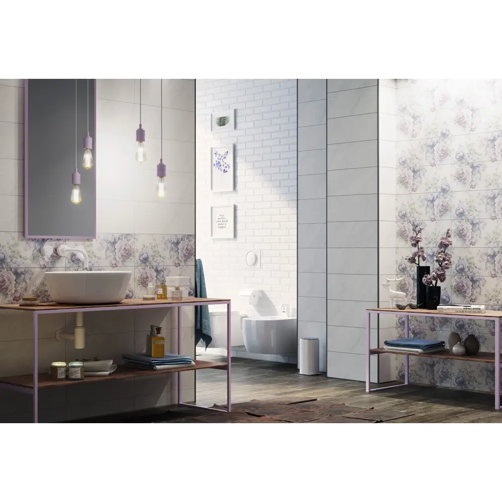 Плитка настенная Garden 20x50 см 1.3 м² цвет серый 82454909 STLM-2181174 Golden Tile - Вид №4