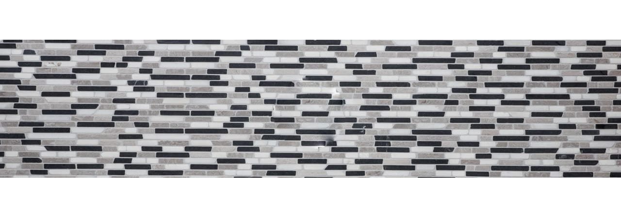 Отделка из мрамора Botticino, черный и серый Mosaix ARCH-00138374 - Вид №2