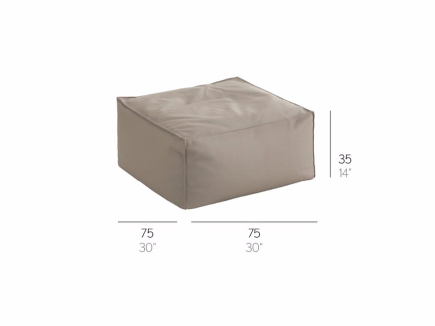 Ткань квадратный сад пуфик GANDIABLASCO Sail Outdoor ARCH-00016667 - Вид №10