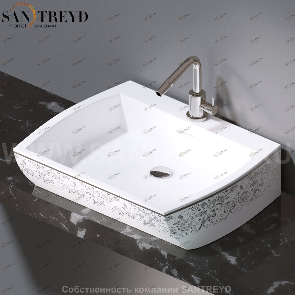 L282.463P Накладная раковина на столешницу  овальная A. e T. Italia SQUARE AeT ITALIA