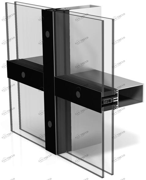 WICONA Структурный фасад со встроенным прижимом Wictec sun-id-1378385