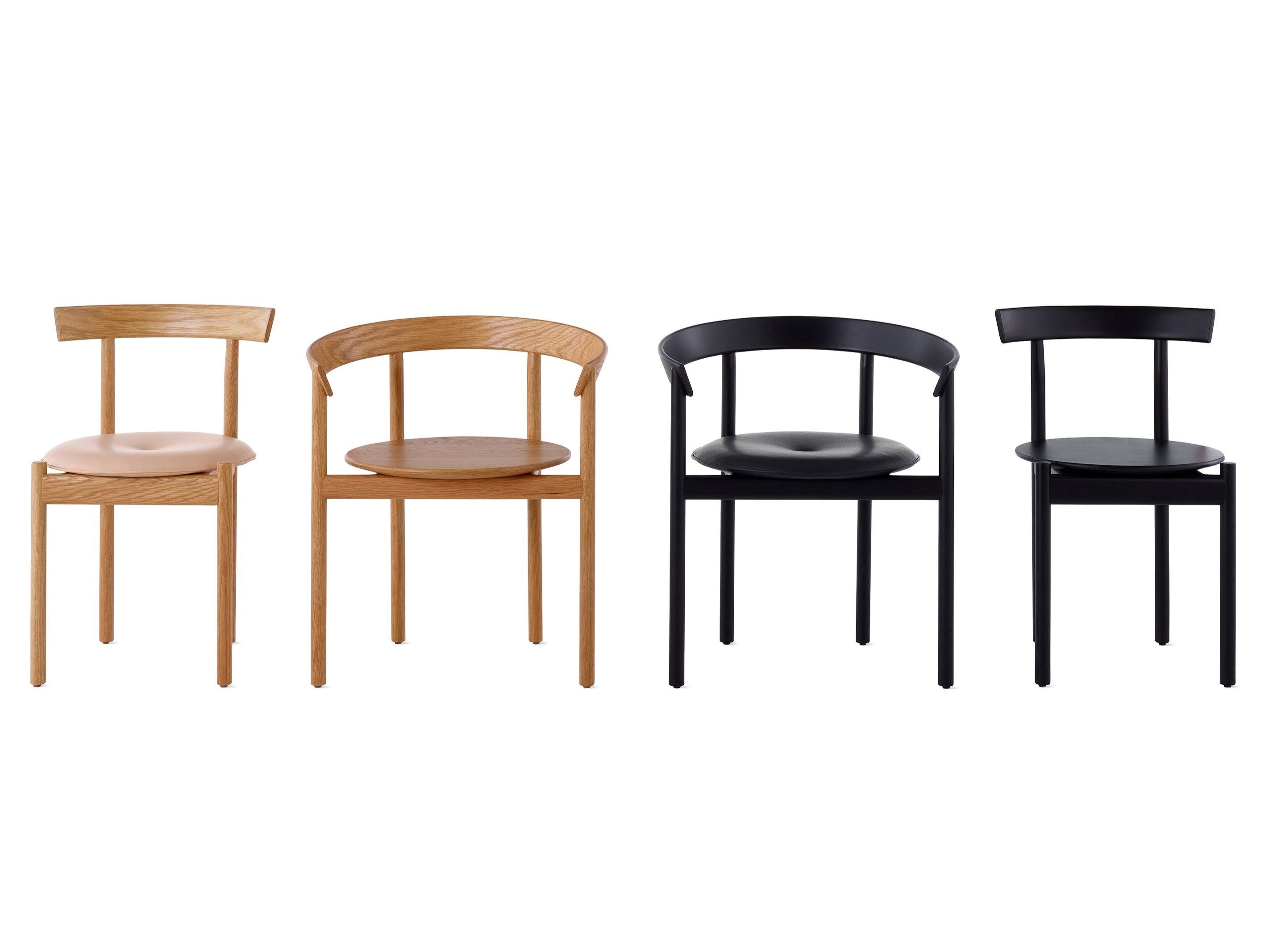 Стул из массива дерева с подлокотниками и встроенной подушкой Herman Miller Comma ARCH-00082753 - Вид №1