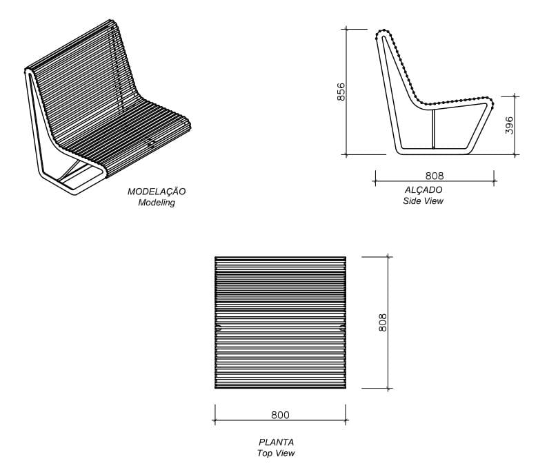 Наружное стальное сиденье amop рамка ARCH-00020520 - Вид №2