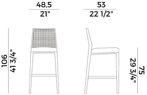 Potocco Табурет из бука со спинкой Queen 765/acc - Вид №3