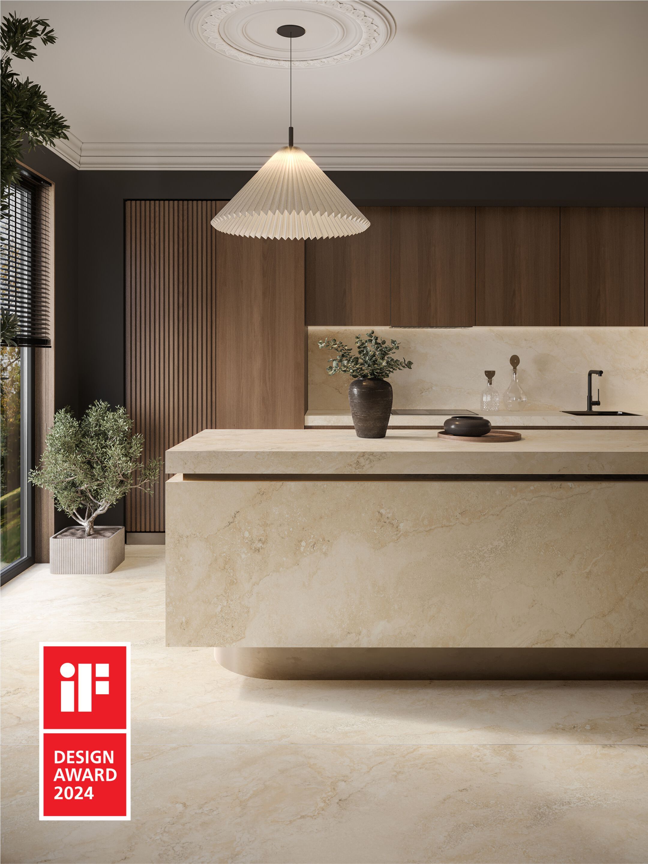 Травертин эффект керамогранит пол/покрытие для интерьера и экстерьера Kaleseramik плиты ARCH-00092700 - Вид №1