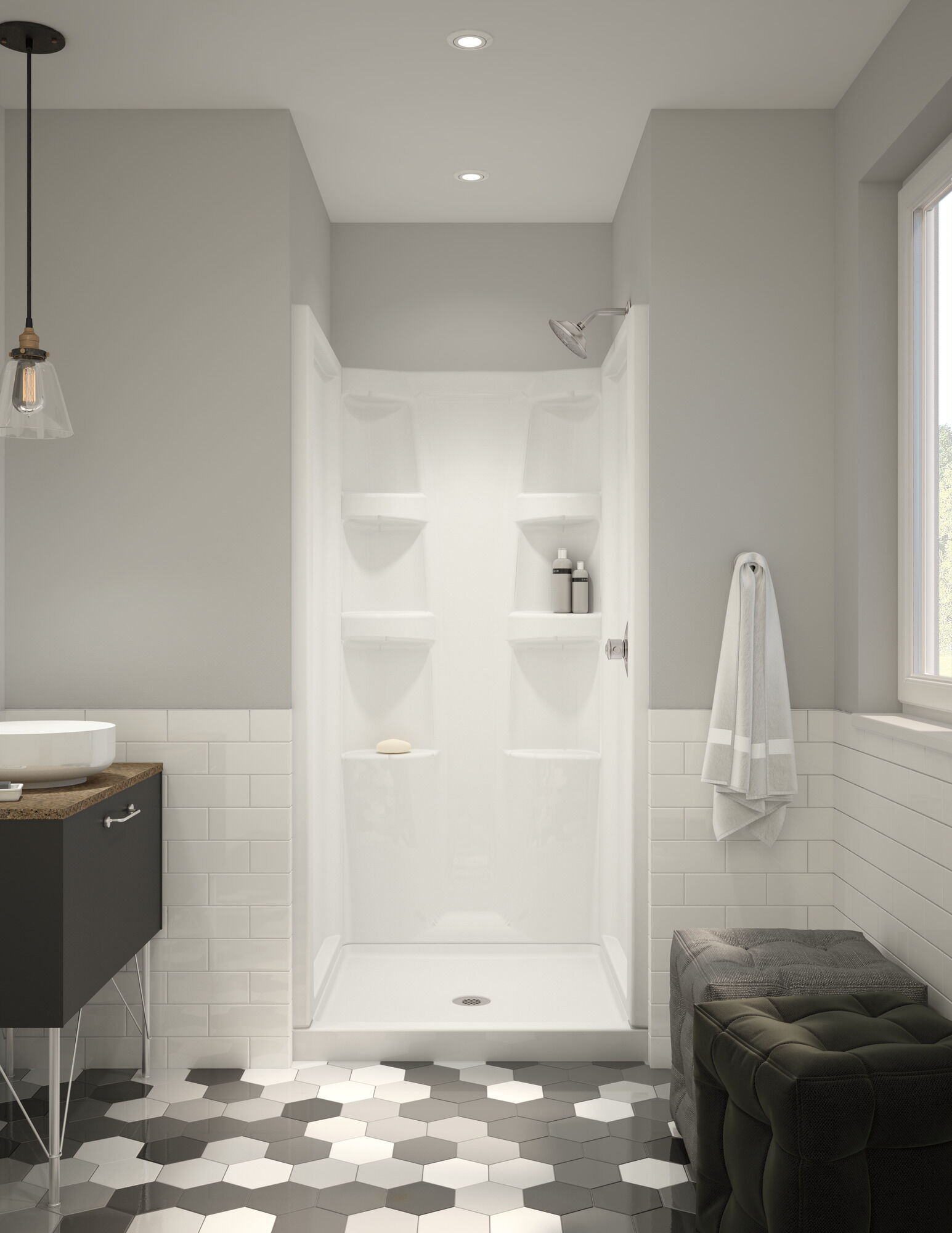 Основание для душа ProCrylic ™ 36 "x 36" Delta Faucet B78615-3636-WH - Вид №3