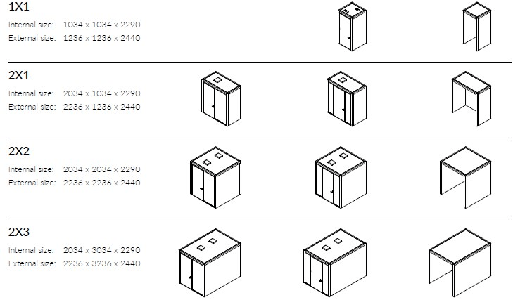 Quadrifoglio Акустический мультимедийный офисный остров из алюминия и дерева sun-id-1406844 - Вид №5