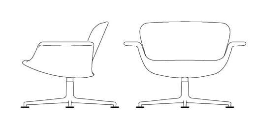 Кожаное вращающееся кресло с подлокотниками Knoll ARCH-00122898 - Вид №3