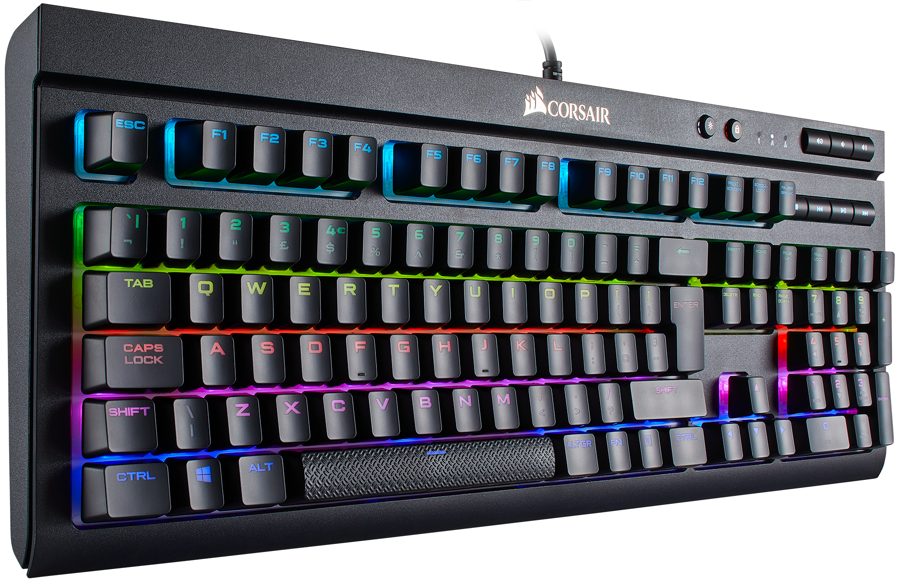 CH-9102010-RU Игровая клавиатура gaming k68 rgb с механическими переключателями клавиш cherry mx red rgb (ru) Corsair Santreyd  - Вид №5