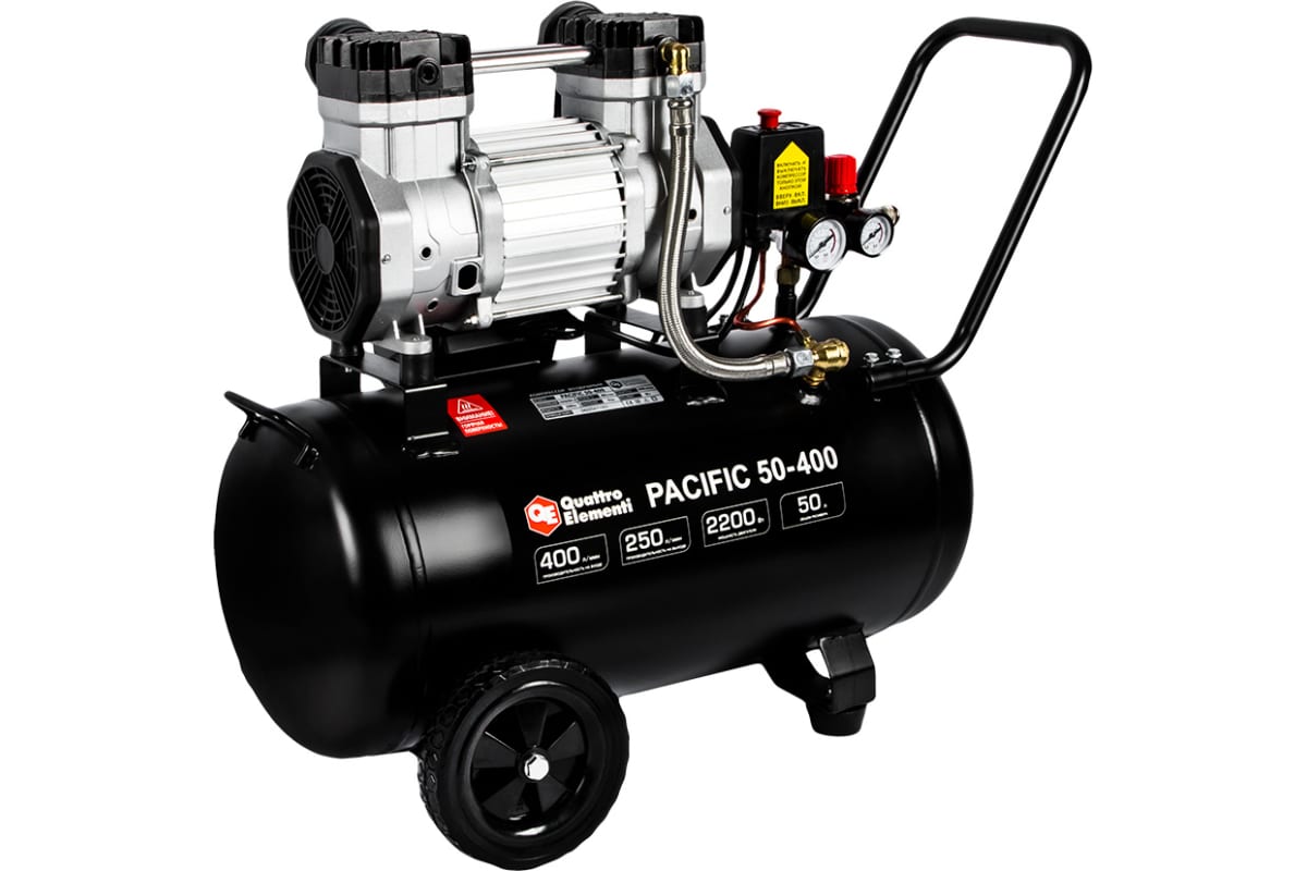 Компрессор поршневой безмасляный Quattro Elementi PACIFIC 50-400 9014349 STDN-0035291 - Вид №5