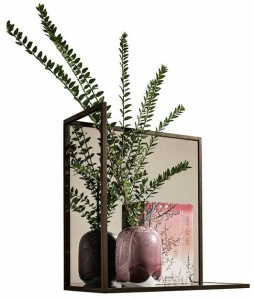 Sovet italia Квадратное настенное зеркало с полкой Helia