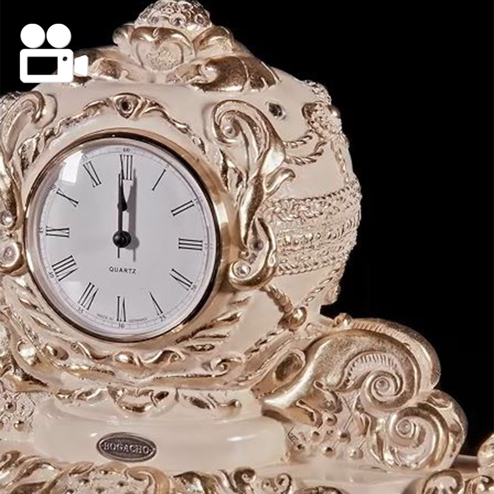 42017 Часы настольные Райское яблоко Айвори BOGACHO 4627138242636