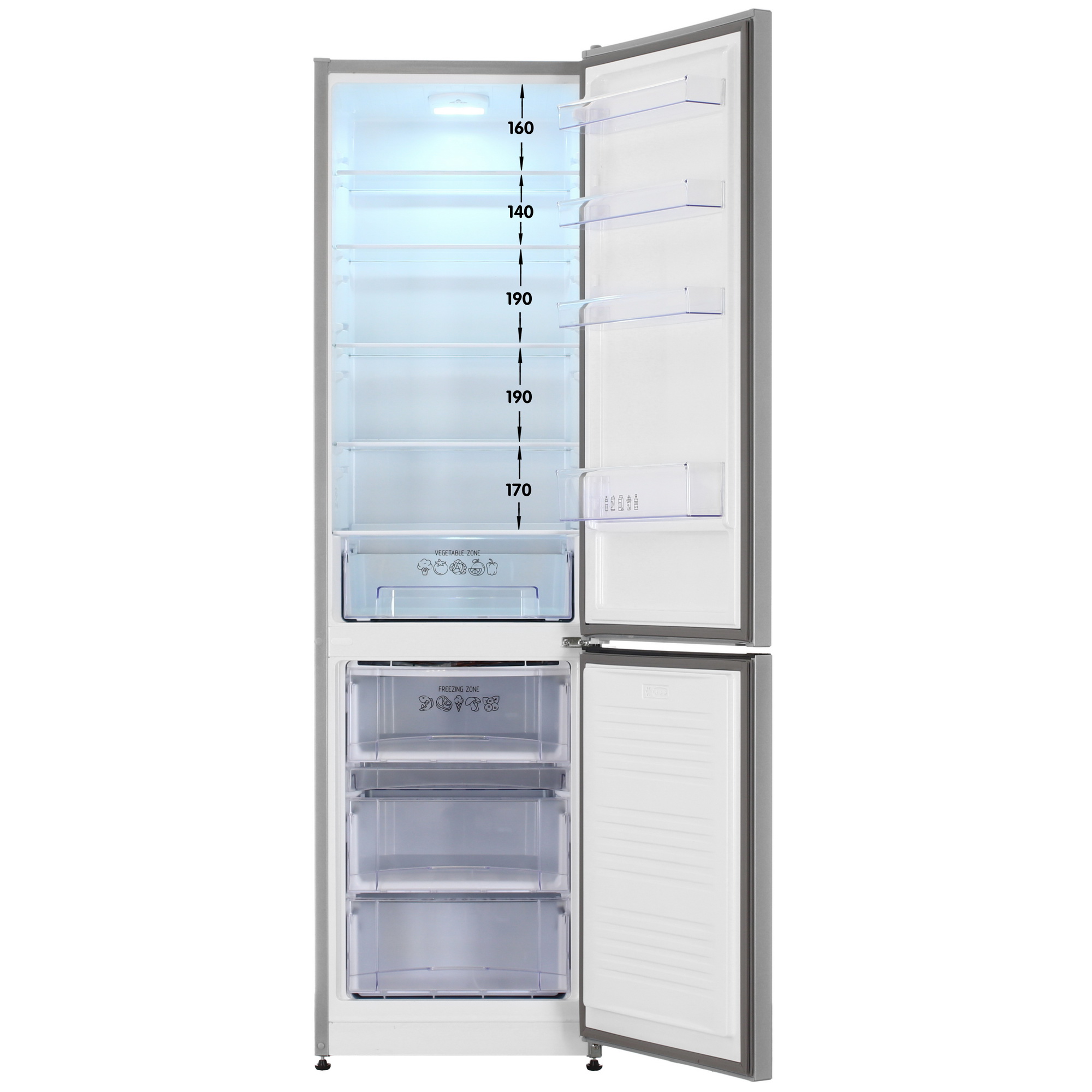 9056378 Холодильник с морозильником   Nordfrost NRB 154 S серебристый STDN-0141069 - Вид №1