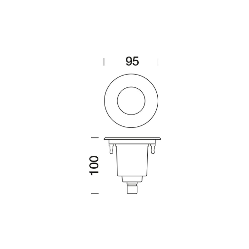 8476113 Встроенный светильник Platek MICRO STEEL Incasso  MICRO STEEL Recessed - 3 LED 3000K 33°  - Вид №2