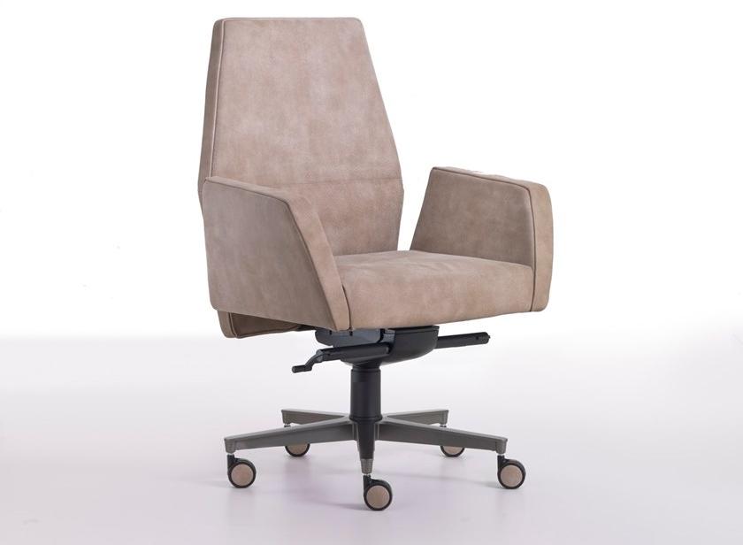 i 4 Mariani Кожаное кресло руководителя с подлокотниками на колесиках со средней спинкой Kefa sun-id-1465604 - Вид №7