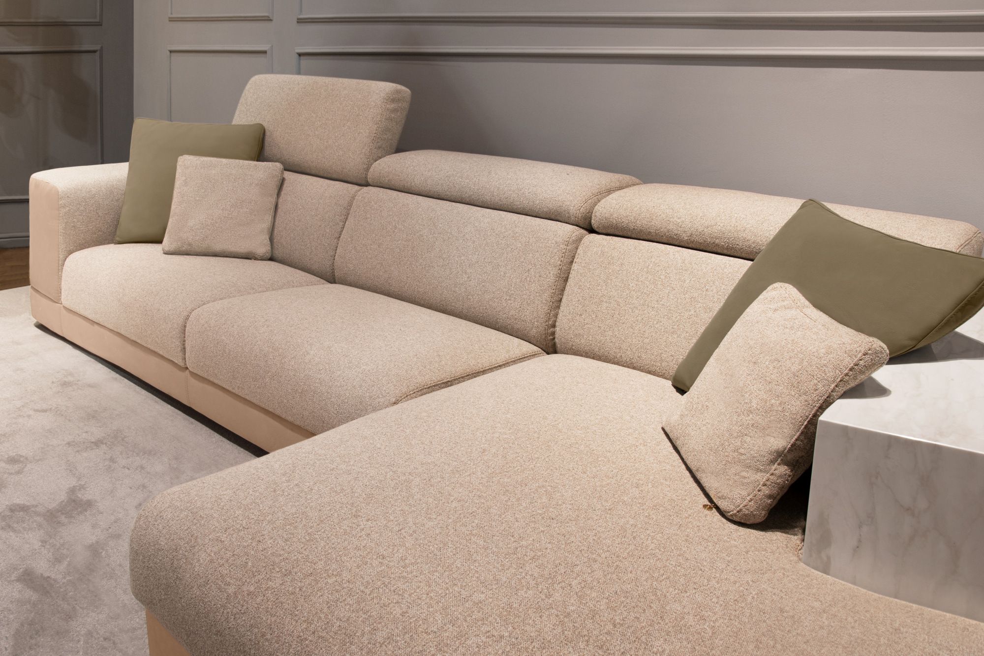 3-местный тканевый диван с полуостровом Formitalia Piera ARCH-00014684 - Вид №2