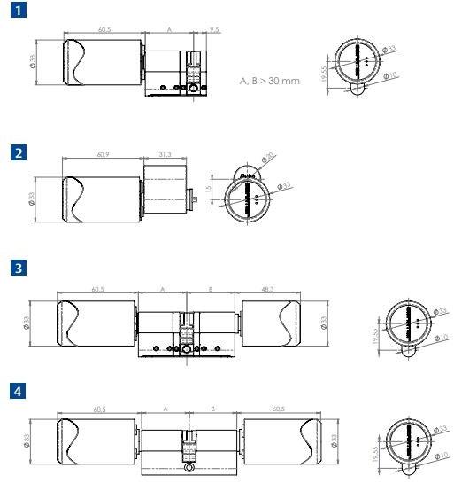 ASSA ABLOY Opening Solutions Электронный замок с ручкой Smartair™ Snzw12s030e30mi  - Вид №3