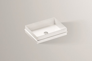 2226503401 Встраиваемая раковина для плит толщиной 30 мм, eb.me500, белая, противомикробное Alape серия ME (Metaphor)