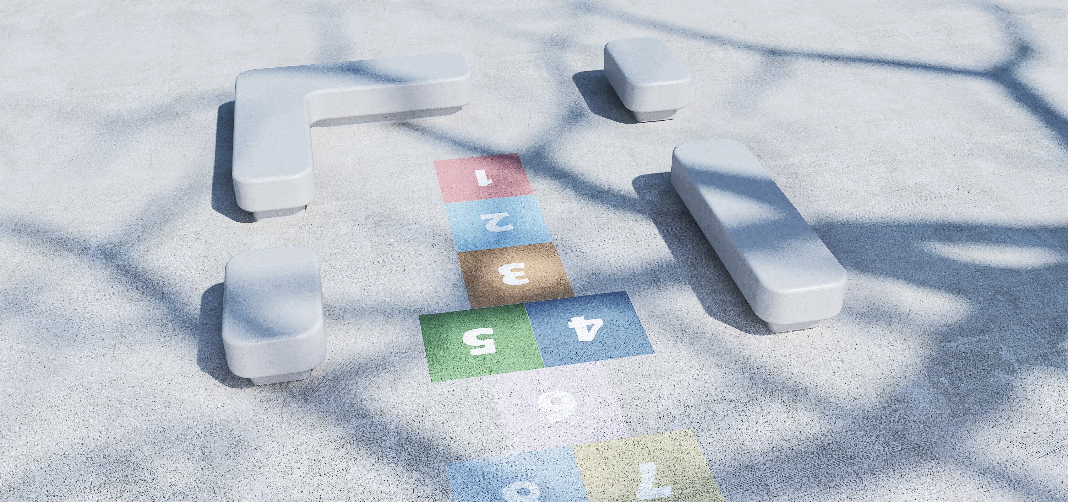 Скамейка из армированного волокном бетона без спинки SIT Kid ARCH-00105401 - Вид №2