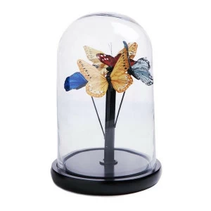 Статуэтка декоративная стеклянная 40х27х27 см бежево-голубая "Баттерфляй В" UNICO  255337 Бежевый;прозрачный;черный;разноцветный