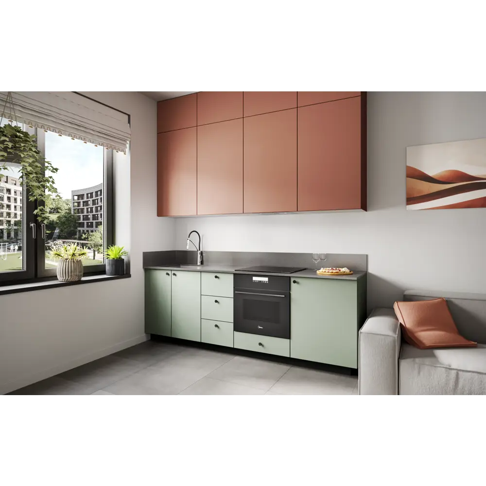 Konsensa Тара - фасад кухонный терракотовый 44,7×214,1 см МДФ 89385566 STLM-1403770 - Вид №8