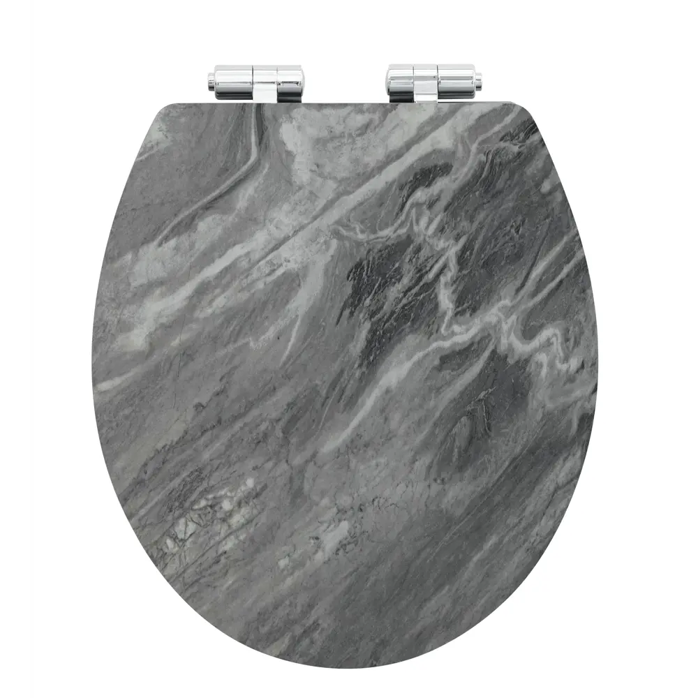 Сиденье для унитаза KONSENSA Терни с микролифтом цвет серый мрамор STLM-2131184