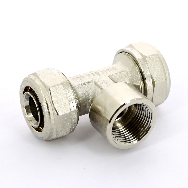 Тройник обжим-В никелированный TIEMME 32х1"х32 1600048