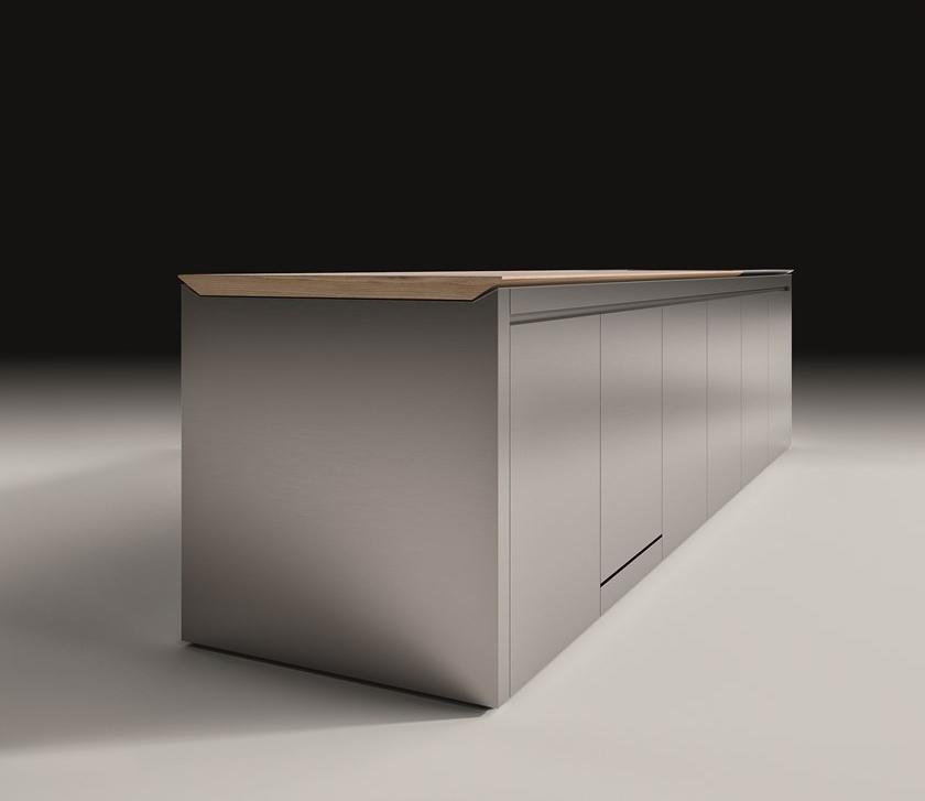 Boffi Кухня из нержавеющей стали и дерева с островом sun-id-1425941 - Вид №2