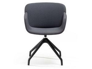 Тканевый поворотный мягкий стул с подлокотниками