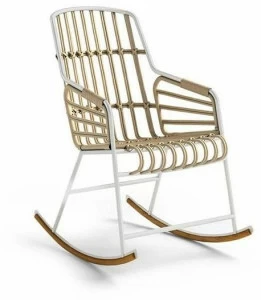 Casamania & Horm Кресло-качалка из ротанга с подлокотниками Raphia