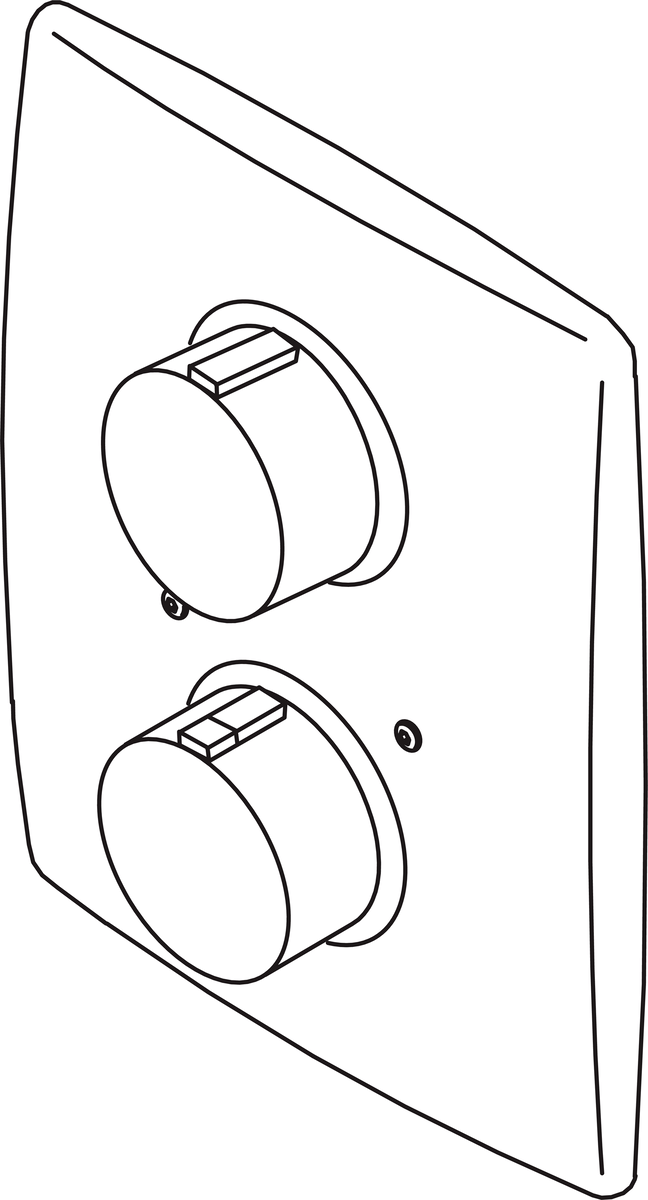 Oras 2888 Панель смесителя для ванны и душа 2888 Cubista Хром  - Вид №2