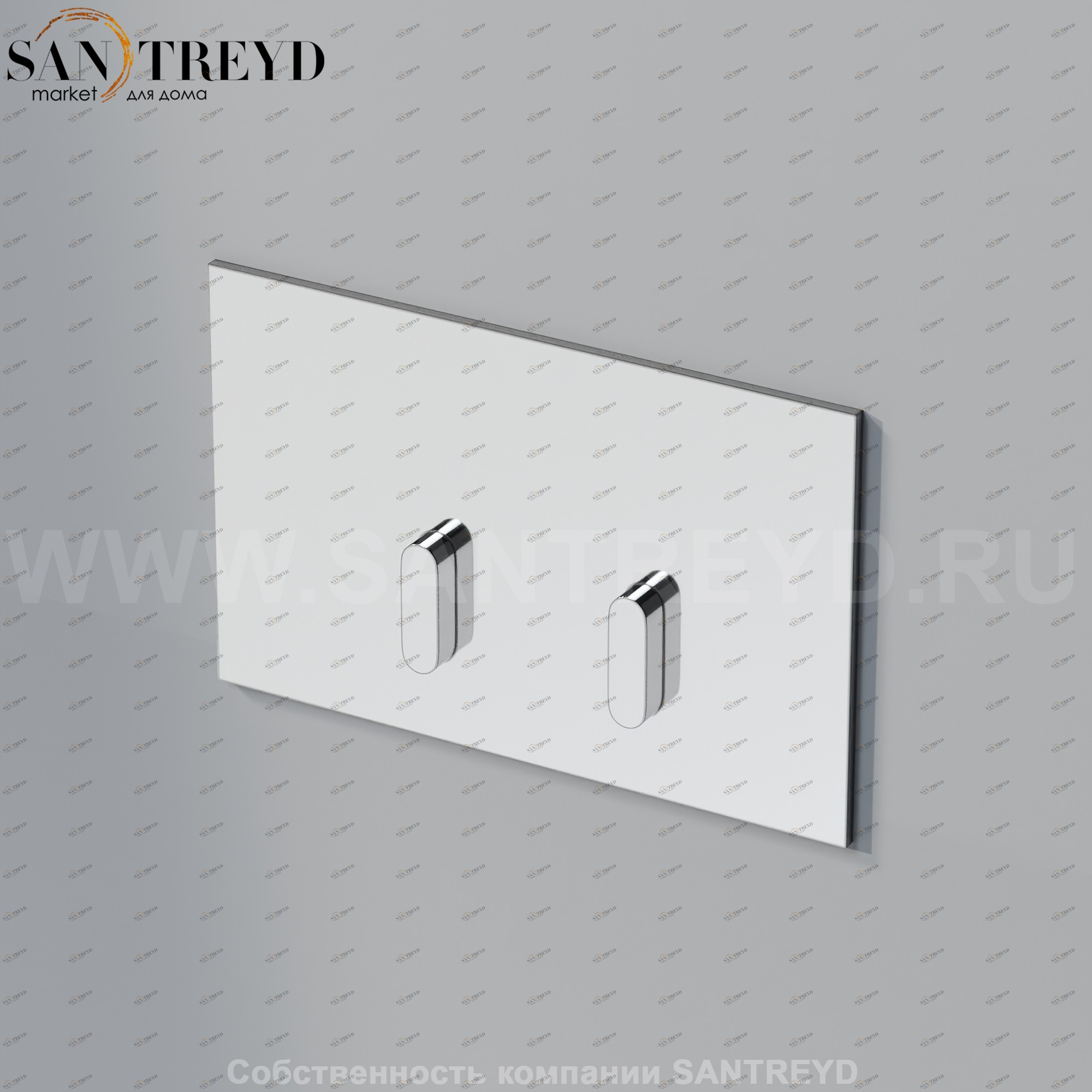 Кнопка смыва ARUB0968NS SQUARE для унитаза хромированная Agape