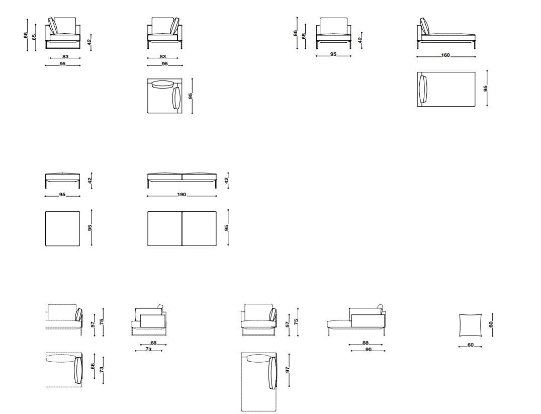 3-местный кожаный съемный диван Désirée divani Arlon ARCH-00031436 - Вид №8