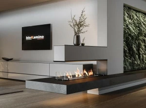 bioKamino Встроенный трехсторонний камин на биоэтаноле Bkbf