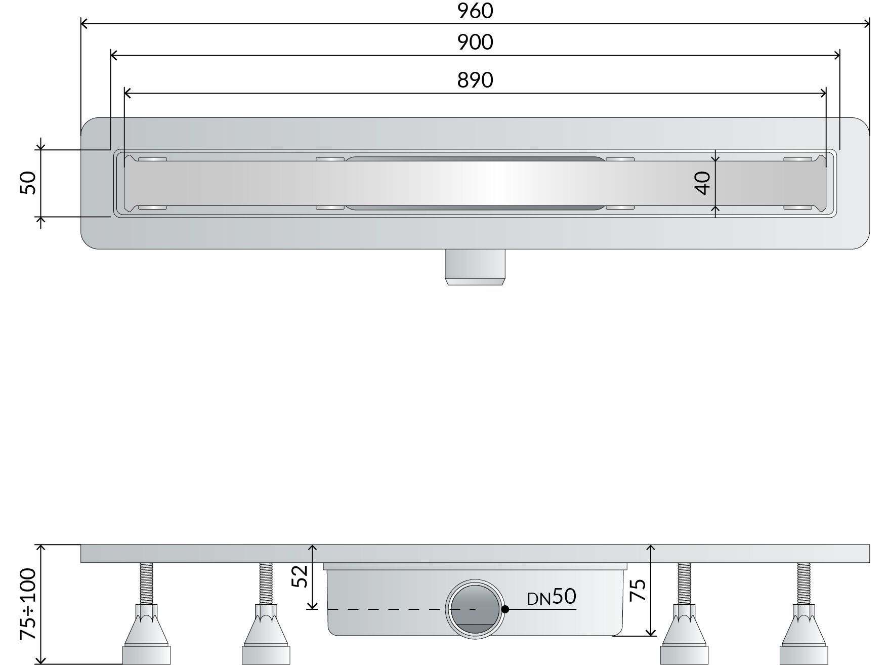 Слив для душа ABS OMP Unseen ARCH-00100579 - Вид №2