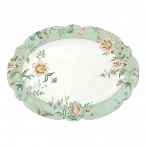 Блюдо фарфоровое овальное бело-зеленое Zen Garden EASY LIFE ZEN GARDEN 00-3947000 Белый;зеленый
