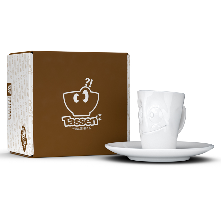T02.14.01 Кофейная чашка с блюдцем tassen tasty 80 мл белая Tassen by FIFTYEIGHT PRODUCTS  - Вид №1